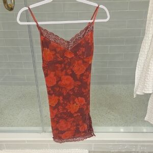 Motel Rocks Red Floral Lace Chemise